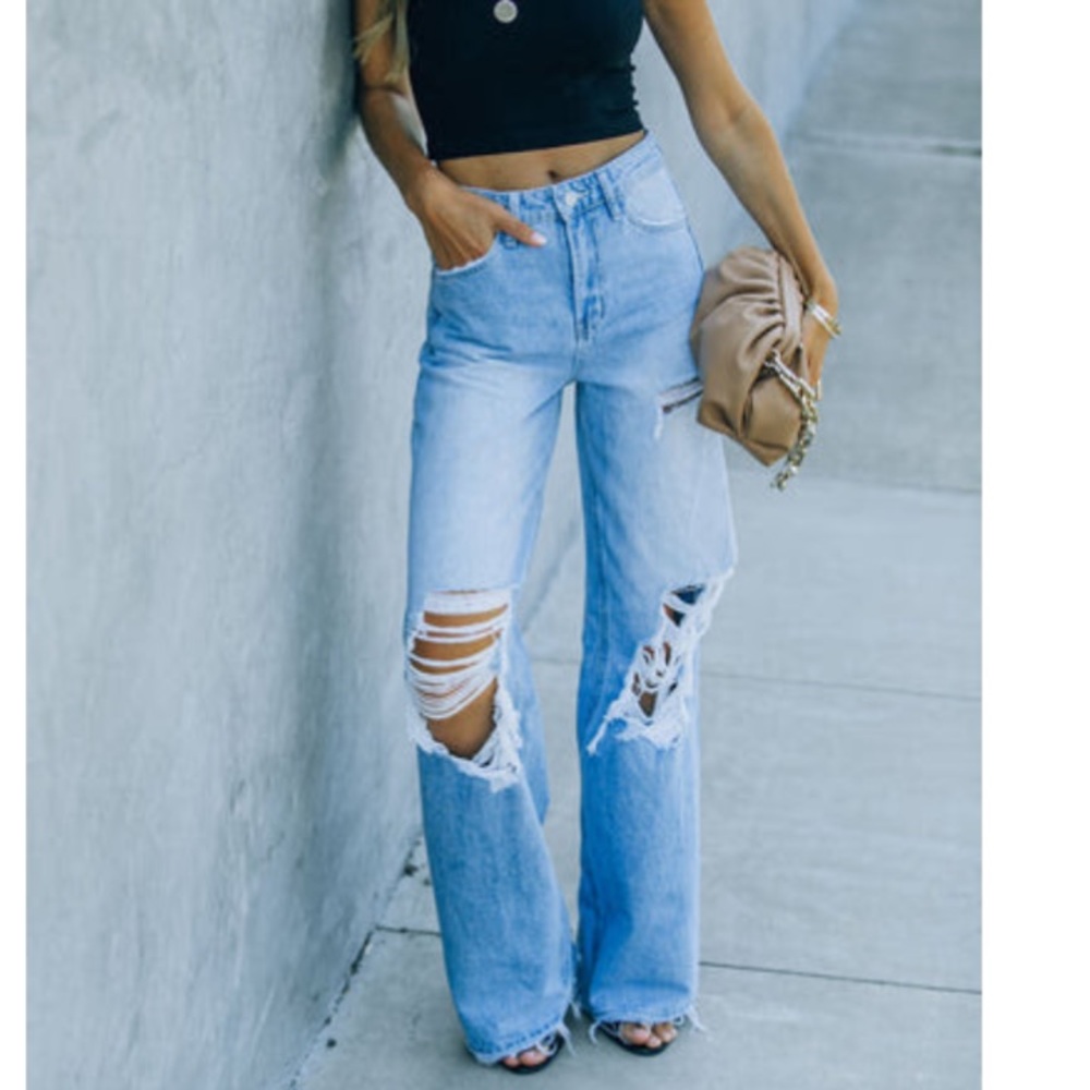 Flying Monkey High Rise Distressed Jeans 32